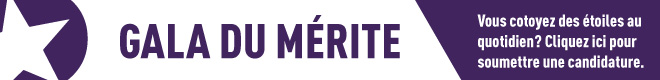 Publicité sur les candidatures pour le Gala du mérite.