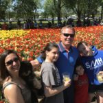 Carl Nappert et sa famille au festival des tulipes