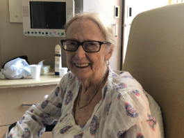 Gail Devlin à Montfort, la veille de son congé