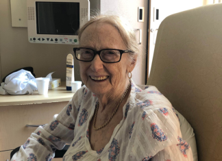 Gail Devlin à Montfort, la veille de son congé