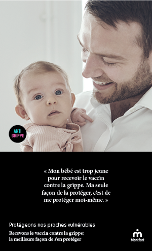 Publicité sur la campagne de vaccination contre la grippe.