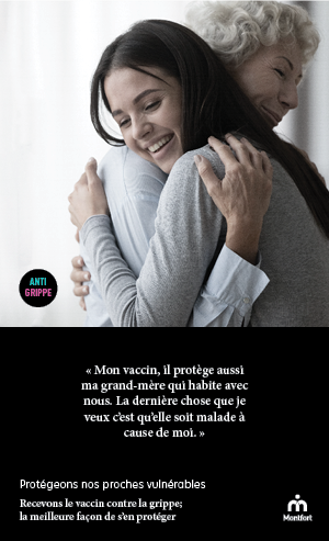 Publicité sur la campagne de vaccination contre la grippe.