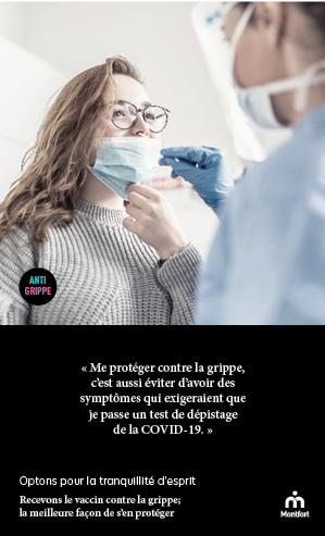 Publicité sur la campagne de vaccination contre la grippe.