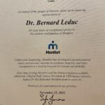 Hommage à Dr Leduc pour son départ à la retraite
